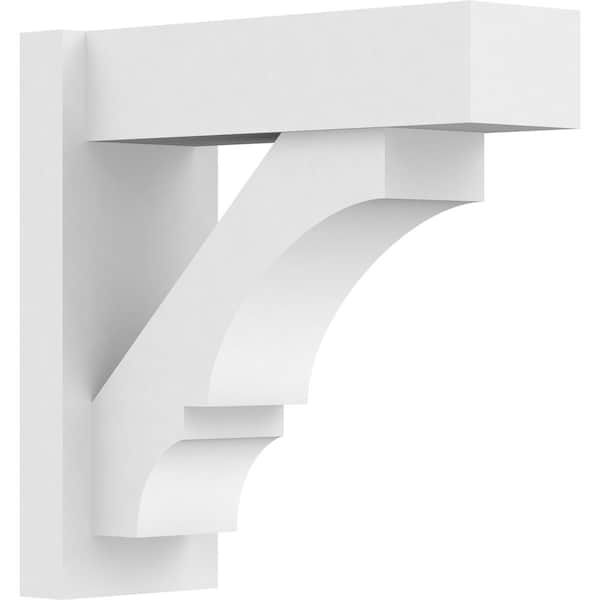 Ekena Millwork Balboa Architectural Grade PVC Outlooker with Block Ends, 7"W X 18"D X 18"H OUTP07X18X18BOA05 - main